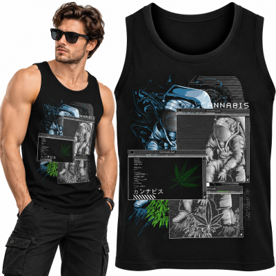 TANK TOP ŚMIESZNY FOUND CANNABIS
